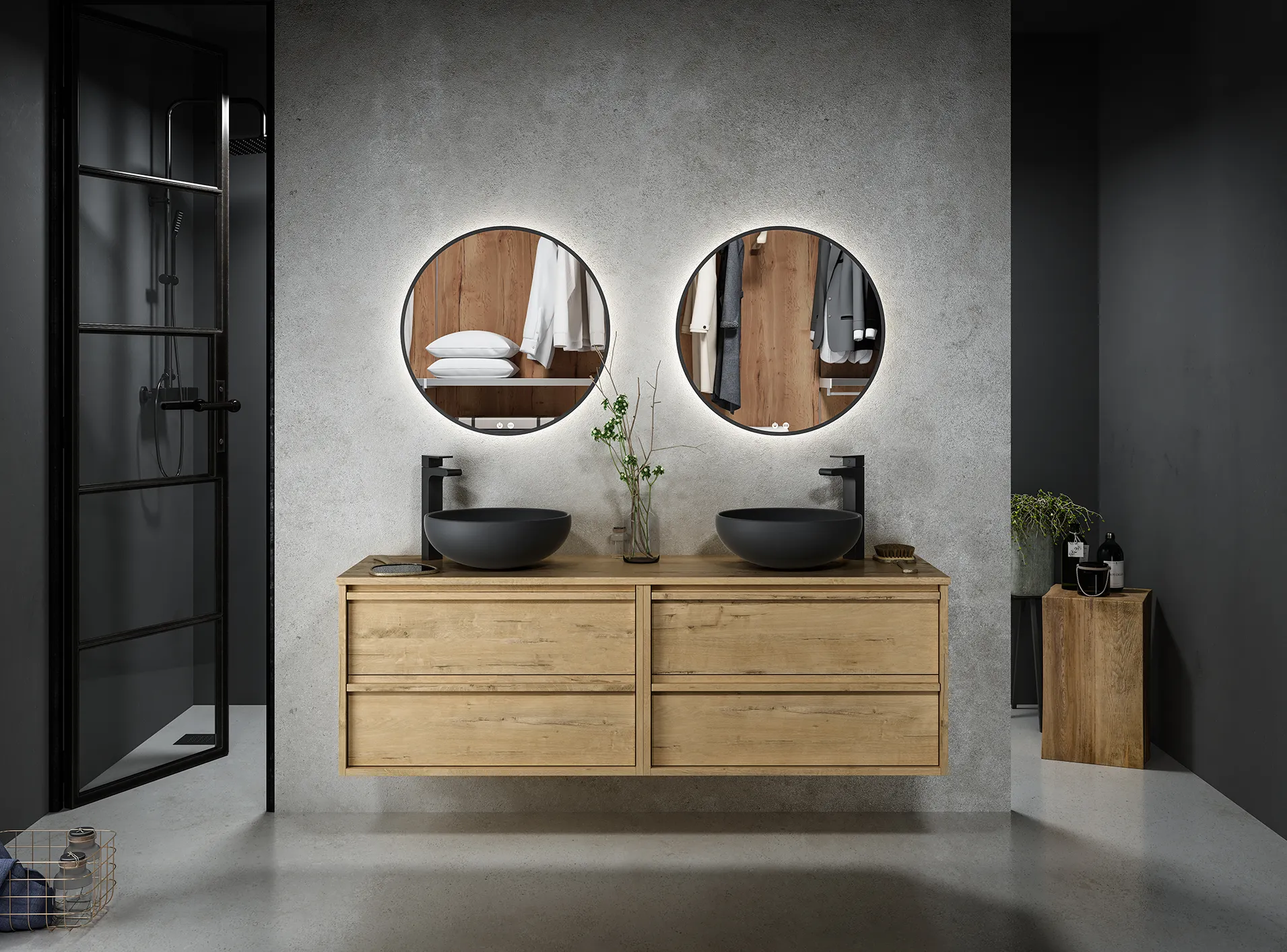 Ambiente de baño de la colección Punto Baño