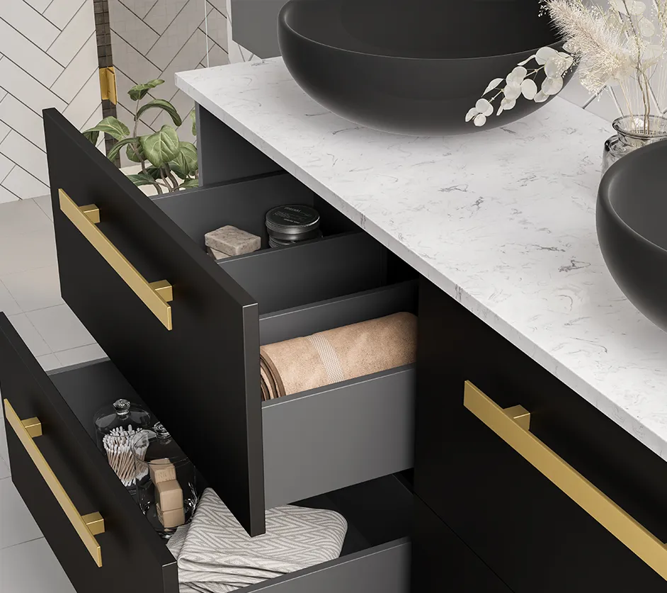 Detalle de encimera de baño